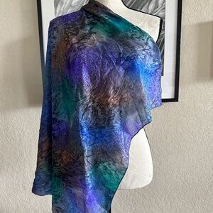 Bursa 100% Silk Scarf Abstract Design